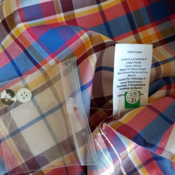 NWOT Talbots Plus Petite Plaid Long Sleeve Shirt Size 3XP 100 % Cotton - Picture 6 of 7